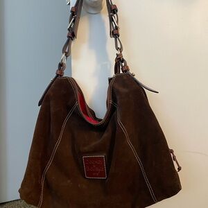 Dooney & Bourke Chocolate Suede Hobo Bag